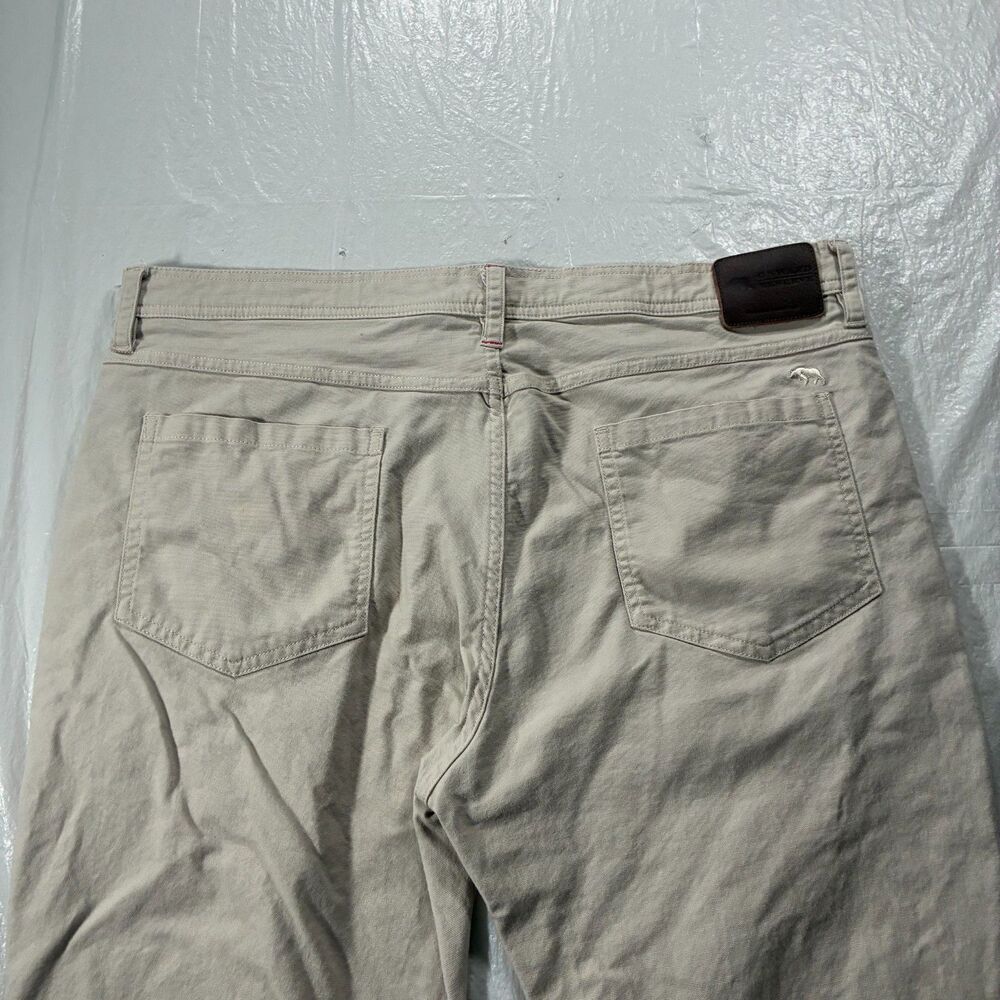 Onward Reserve 5 Pocket Khaki Tan Chino Straight Stretch Pants 36x34 (38x33) - Picture 4 of 12